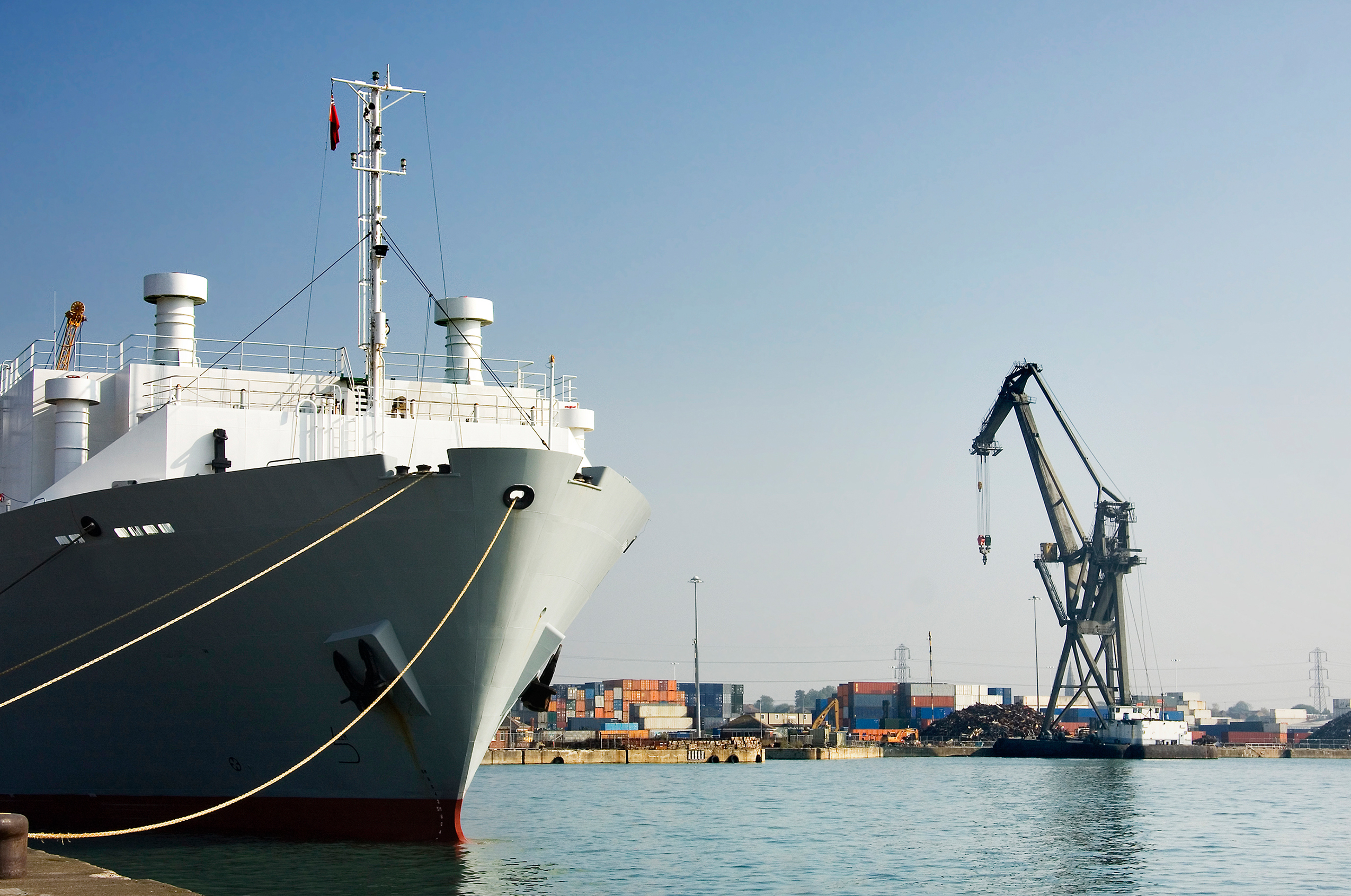 Image of large boat in docks