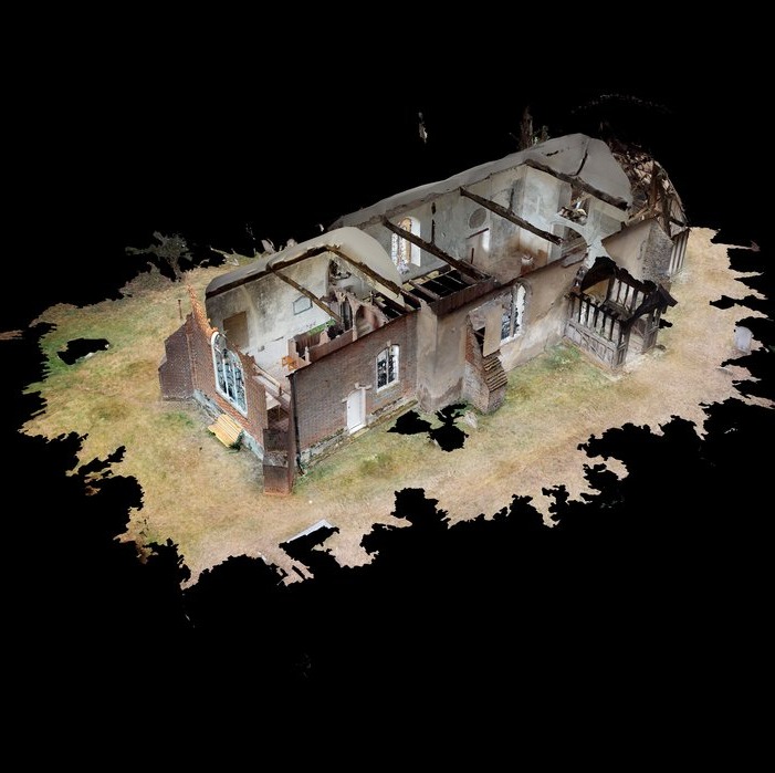 Immersive image of building with roof removed