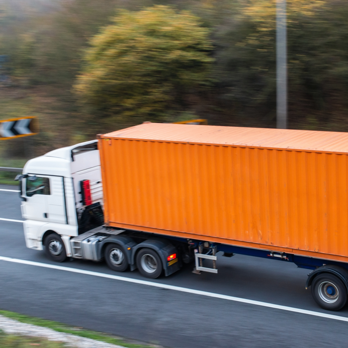 Lorry driving on dual carridgeway