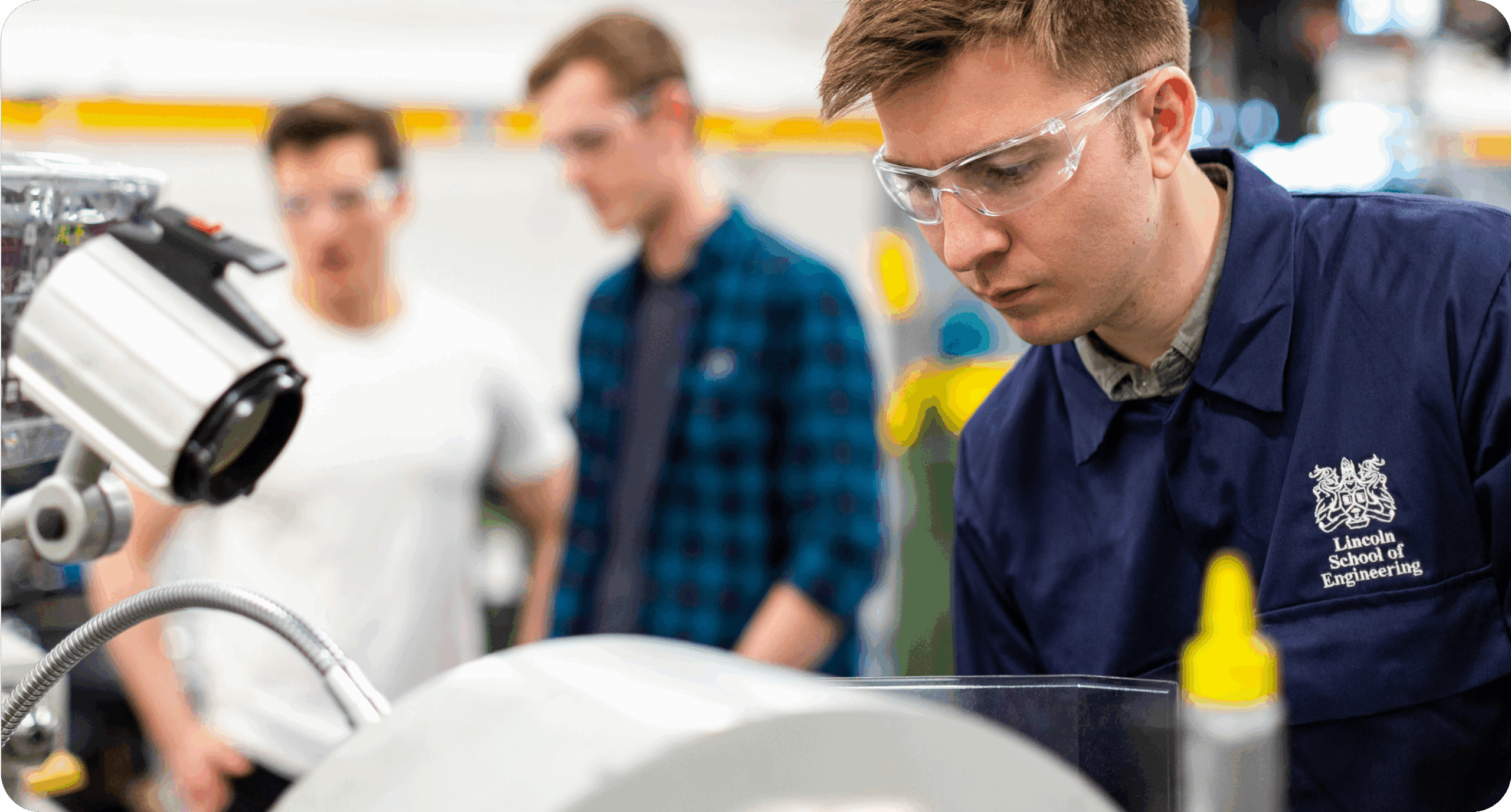 Students of Lincoln School of Engineering in a workshop