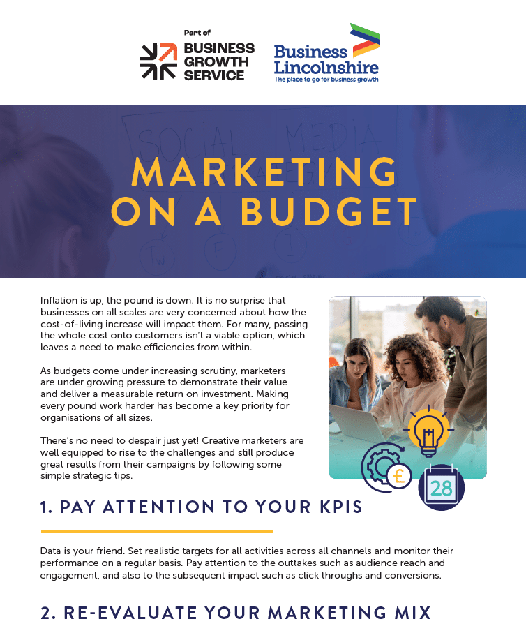 Marketing on a budget screenshot