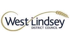 West Lindsey District Council logo with stylized golden wheat around the 'W'