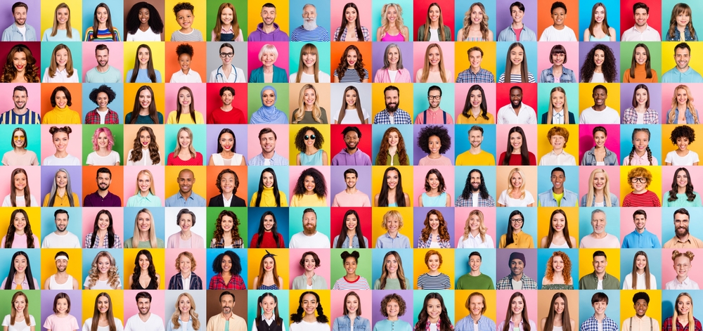 Collage,Of,Large,Group,Of,Smiling,People,Composite,Portrait,Image