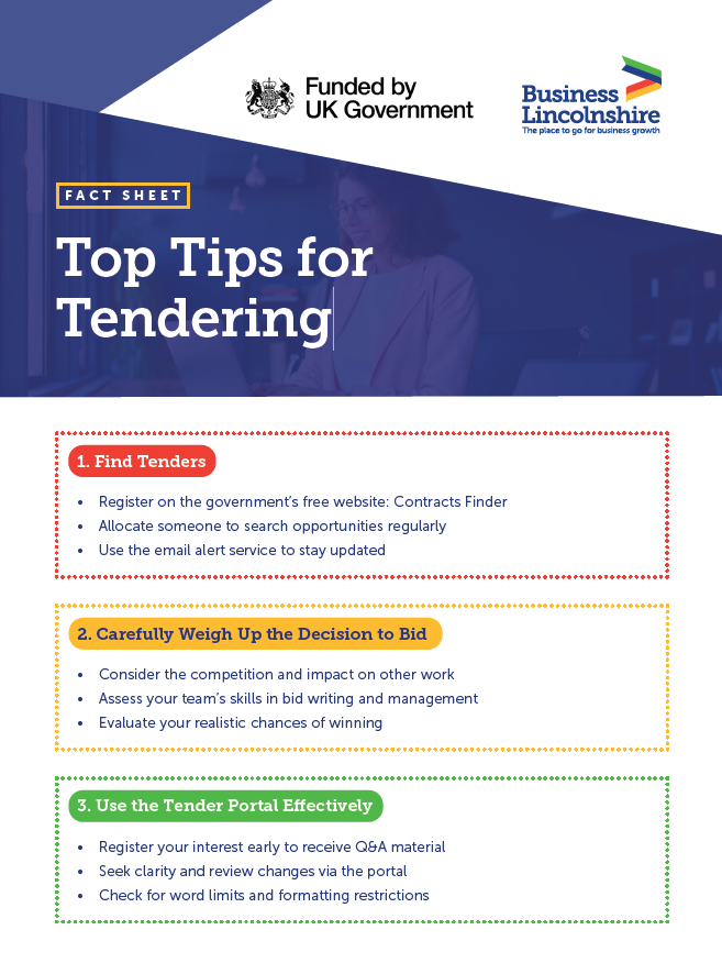 Top Tips for Tendering