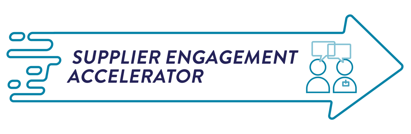 Supplier Engagement Accelerator words in an arrow pointing right.